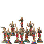 Brass Vishnu Dashavatar Idol Set | 10" Meenakari Stonework | 19kg Sacred Collection | Complete Avatar Series | Divine Art | Jaipurio